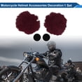 thumbnail image 2 of Accesorios de Casco de Motocicleta Decoración Orejas de Oso Redondas para Cascos de Motocicleta Bicicleta Esquí Rojo Vino Pegatina 1 Juego, 2 of 6