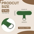 thumbnail image 2 of 12pcs Phone Tether Tab, Universal Phone Lanyard Patch T Shape Cell Phones Strap Replacement Part for Most Smartphone Cases, Dark Green, 2 of 6