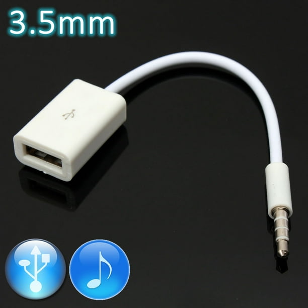 3.5mm aux Mâle Prise Audio à Femelle USB 2.0 Convertisseur Câble Voiture MP3