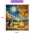 thumbnail image 5 of Hello Fall Bernese Mountain Dog Enjoys Warm Campfire Autumn Night Bright Moon Shower Curtain Berner Lover Gifts Waterproof Bathroom Bathtub Curtain - 01008, 5 of 5