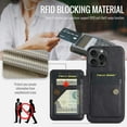 thumbnail image 6 of for iPhone 15 Pro Max Wallet Case with RFID Blocking Credit Card Holder,PU Leather Folio Flip Kickstand Handle Wrist Strap Shockproof Cover Women Men for iPhone 15 Pro Max Phone Case,Black, 6 of 9