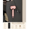 thumbnail image 5 of Black Vanity Set with Mirror and Lights, Akaber Makeup Vanity Desk with Chair, Charging Station, Vanity for Women, 5 of 9