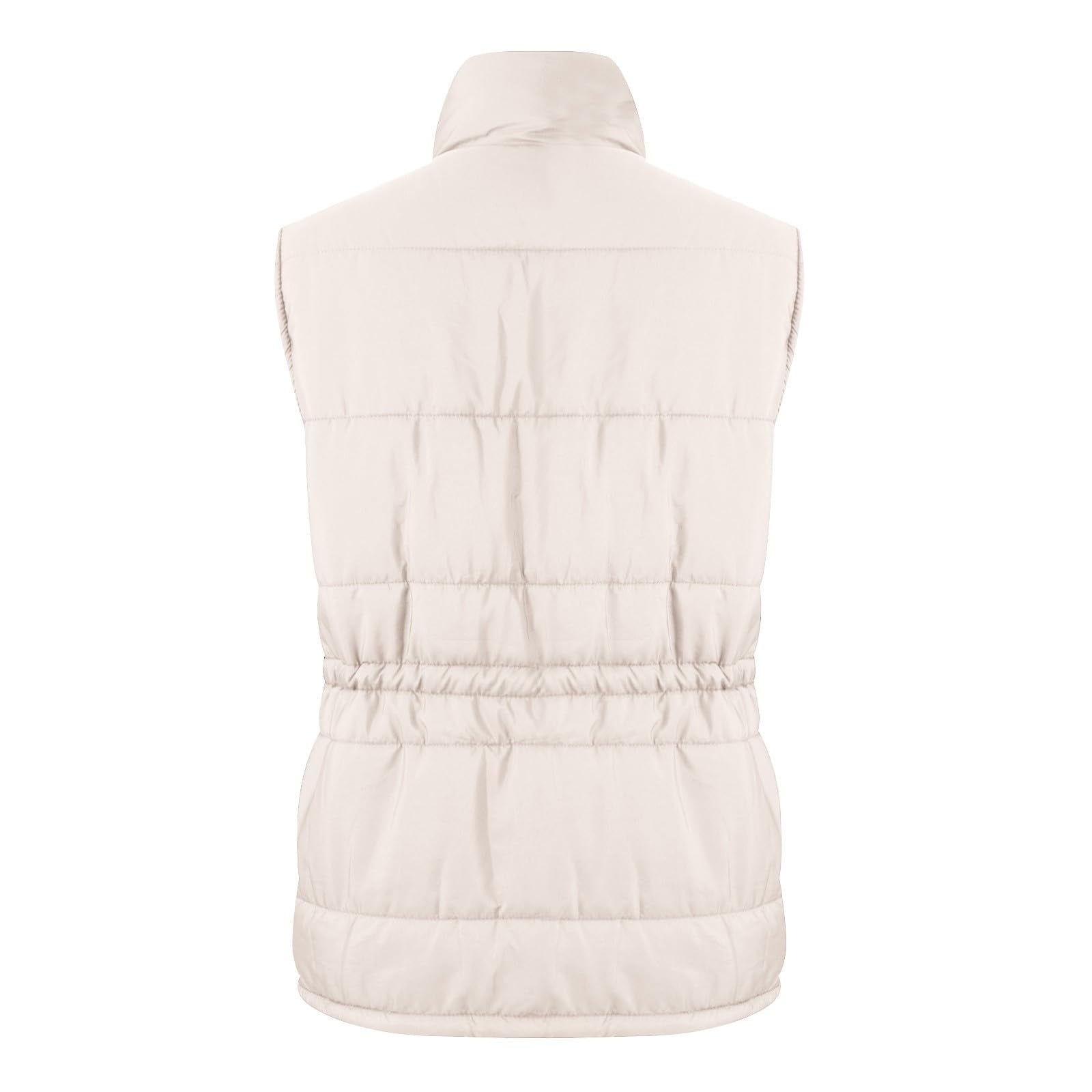 Zedker Women's Puffer Vest Hooded Running Vests Slim Fit Fleece Sleeveless Lightweight Jacket Fall Winter