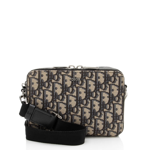 Pre-Owned Dior Oblique Double Zip Pouch