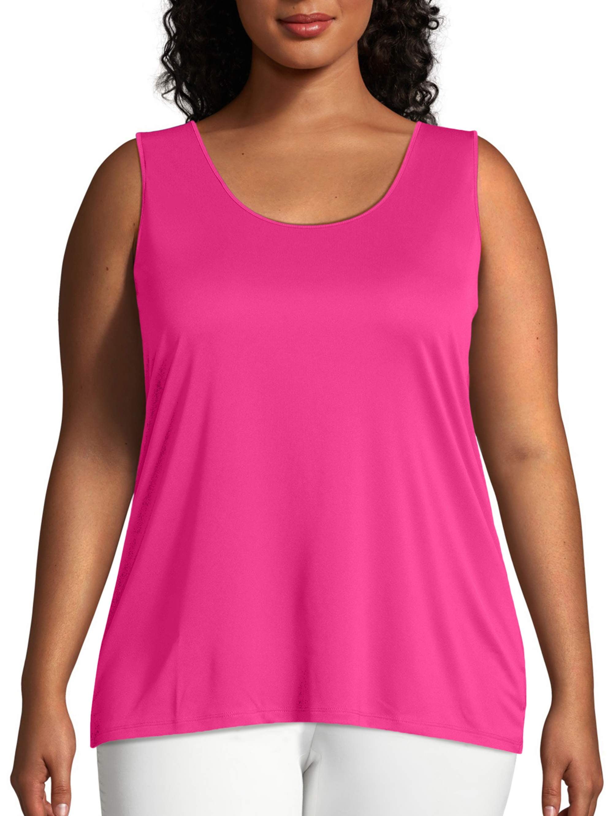 JMS by Hanes Women's Plus Size Cool DRI Performance Scoop Neck Tank -  Walmart.com