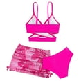 thumbnail image 6 of Staki Teen Bathing Suits for Girls Girls Swimsuit 3 Piece Sets Cute Print Bikini Bathing Swim Suits Comfy Summer Beach Skirt Cover Up Outfits 8-12Y(Hot Pink,8-9 Years), 6 of 7