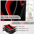 thumbnail image 5 of 2 Panels Red and Black Blackout Curtain for Bedroom,Modern Striped Grommet Window Drapes for Living Room,52x84 Inch, 5 of 7