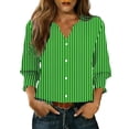 thumbnail image 3 of TaTaai Women's Fashion Spring And Summer Button Up Cardigan 3/4 Quarter Sleeve Jacket V-neck Top/shirt Gift, 3 of 6