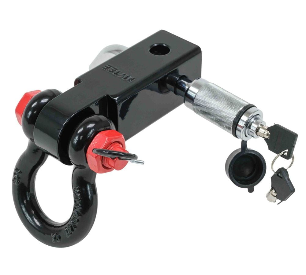 3 Point Trailer Hitch 2" Receiver & Shackle Hitch Receiver with 5/8" Hitch Lock Pin & 3/4'' D Ring Shackle - 11000 lbs WLL - Heavy Duty Trailer Draw Bar Adapter Category 1 Tractor Tow