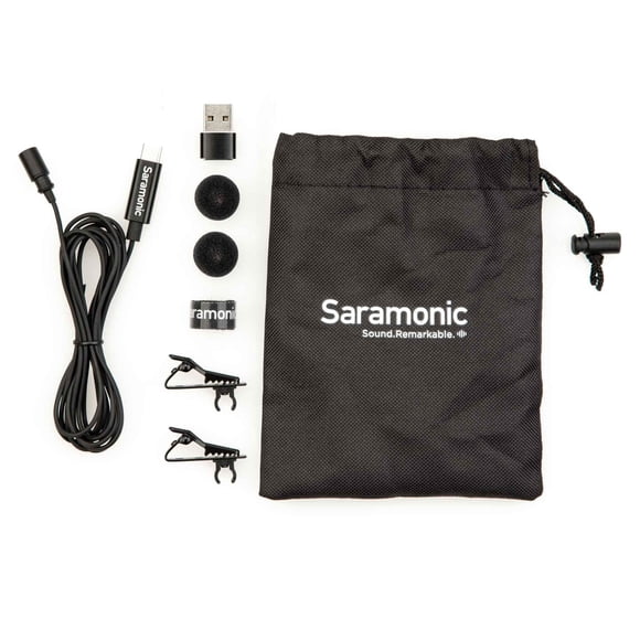 Saramonic LavMicro-U Professional Lavalier Microphone for iPhone 15, Android & iPad with USB-C & Computers with USB or USB-C with 6.6' Cabl