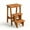 Natural Brown, variant on 3 Tier Step Stool 3in 1 Folding Ladder 24" Storage Shelf Multi-function Coffee