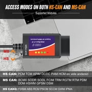 FORScan OBD2 USB Adapter for Windows, Car Diagnostic Coding Tool OBDII Auto Scanner with MS-CAN/HS-CAN Switch for Ford Lincoln Mazda Mercury Series Vehicles