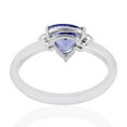 thumbnail image 3 of KIRAN FINE JEWEL Trillion Blue Tanzanite CZ Diamond Cocktail Band Ring 925 Sterling Silver Wedding Engagement Band Ring Statement Jewelry Gift For Her, 3 of 5