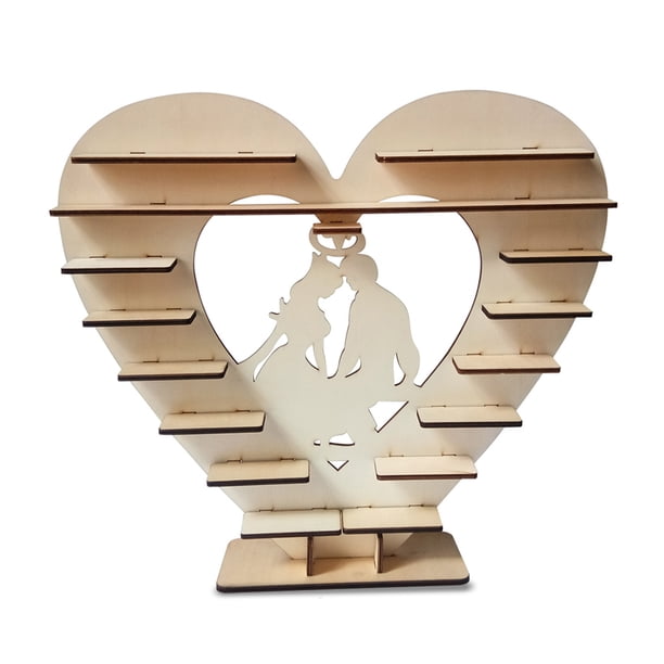 Decoración para el hogar Easy Assembly Chocolates Estantes de Madera MR Sr. Center Pieza central Regalos Sin Inglés Regalos Fine Craft Manship Artwork Weddings Bares JM01324 Inevent HA011708-03