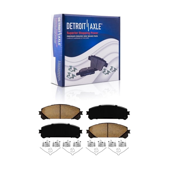 Detroit Axle - Front Ceramic Brake Pads for Toyota Sienna Highlander Camry Avalon Lexus NX200T NX300 NX300h RX350 RX350L RX450hL RX450h