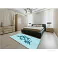 thumbnail image 4 of Ahgly Company Indoor Rectangle Patterned Electric Blue Area Rugs, 4' x 6', 4 of 6
