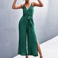 thumbnail image 5 of IROINNID Sleeveless V-Neck Jumpsuit For Women Full-Length Fashion Casual Suspenders Split Jumpsuit, 5 of 9