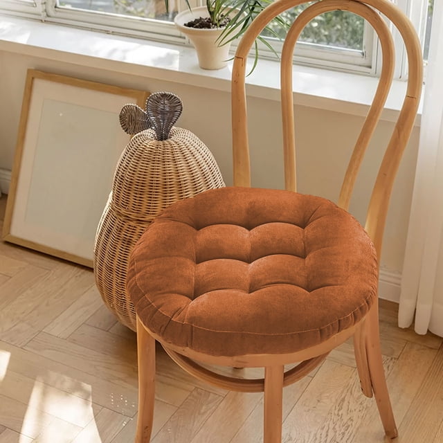 Chair Cushion Solid Color Seat Cushion Thickened Soft Corduroy Filled Chair Cushion Suitable For Kitchen Dining Chair Patio Cushion
