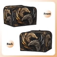 thumbnail image 3 of Uemuo Vintage Metal Dragon Print Toaster Cover 4 Slice, Small Kitchen Appliance Covers, Toaster Oven Cover with Loop, Bread Machine Cover Dust Cover Protection, 3 of 7