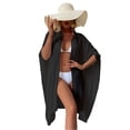 thumbnail image 2 of Minjewel Women's Cotton Beach Cover Up Shirt, Long Sleeve Sun Protection Bikini Cover Up & Swimsuit Outerwear for Vacation, Swimsuits for Women,Black One Size, 2 of 8