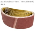 thumbnail image 2 of Unique Bargains 4-Inch x 24-Inch 60 Grit Lapped Butt Joint Aluminum Oxide Sanding Belt 10pcs, 2 of 3