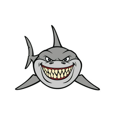 Evil Mean Shark Smile Drawing Illustration Shark Posters For Walls Shark Pictures Cool Great White Shark Picture Great White Shark Art Great White Shark Jaws Cool Wall Art Print Poster 12x18