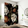 thumbnail image 4 of Shower Curtain Polyester Waterproof with Stereoscopic Tropical Leaf & Flower Print - Water-Repellent Bathroom Curtain with Hooks, Easy Care, 4 of 6