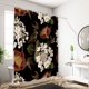 thumbnail image 4 of Cortina de ducha impermeable con diseño estereoscópico de hojas y flores de selva tropical, con ganchos, para baño y ducha., 4 of 6