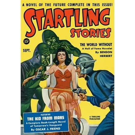 Vintage Sci Fi Startling stories Sept 15c Poster