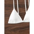 thumbnail image 3 of Women's Triangle Bikini Top Spaghetti Strap Bathing Suit Top Sexy Swimsuit for Women, 3 of 6