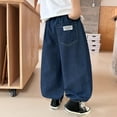 thumbnail image 2 of Wdgfv Boys Bootcut Jeans Boys Loose Jeans Casual Street Style Wide Leg Hop Comfortable Stretch Denim Trousers for Active Kids Blue 8-12 Years, 2 of 5