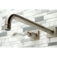 thumbnail image 3 of Kingston Brass KS6048DFL NuWave Two-Handle Wall Mount Roman Tub Faucet, Brushed Nickel, 3 of 7
