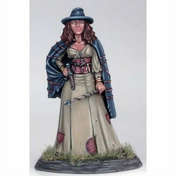 Female Witch with Wand and Dagger Miniature Elmore Masterwork Dark Sword Miniatures