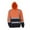 Orange, variant on Men Reflective Sweatshirt High Visibility Pullover Top Long Sleeve Hoodie Coat