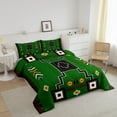 thumbnail image 3 of Erosebridal Green Aztec Bedding Toddler Comforter Set,Hippie Boho Down Comforter,Black Reversible,2pcs, 3 of 7