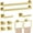 10 Pcs Brushed Gold, variant on 10-Piece Brushed Gold Bathroom Hardware Set Gold Towel Bar Set,Towel Holder/Rack for Bathroom,Stainless Steel Wall-Mounted 23.6 Inch Bathroom Accessories Set