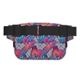 thumbnail image 3 of Kdxio Tropical Leaves Crossbody Double Layer Waist Bag Belt Bag for Unisex Fanny Pack Fashion Waist Packs for Hiking Running Shopping Traveling, 3 of 9