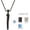 Black, variant on Retractable Necklace Sword Shaped Breathing Tool 2 In 1 Stress Relief Necklace Portable Calming Device Reusable Metal Fashion Accessory For Anxiety Relaxation On The Go