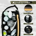thumbnail image 3 of Pavilia Tactical Toiletry Bag for Men, Hygiene Travel Bag, Military Dopp Kit, Water Resistant Molle Pouch, Mens Shaving Grooming Essentials, Bathroom Shower Toiletries Small Organizer Case, Black, 3 of 9