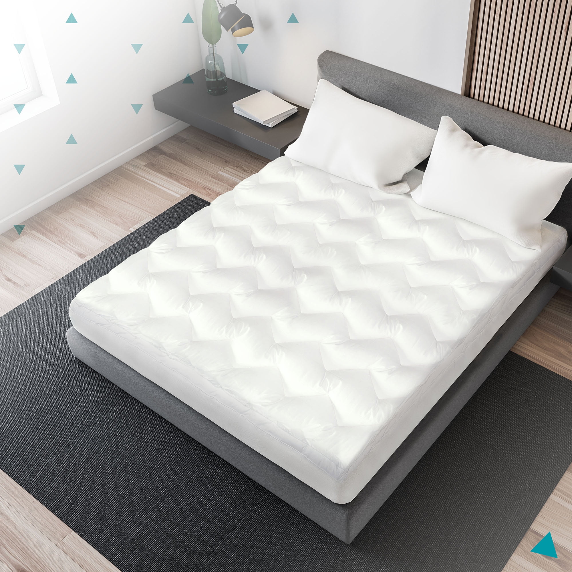 Sognare Nuo Cubre Colchon Tamano King Size de Microfibras de Gel Termorregulable Hipoalergenico y Lavable con Tecnologia Softy Touch Suave al Tacto. Sognare King Size Walmart en linea