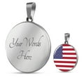 thumbnail image 3 of Collier Drapeau Américain en Acier Inoxydable Ou or 18k 18-22 Pouces, 3 of 7
