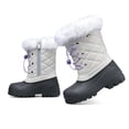 thumbnail image 5 of Kushyshoo Snow Boots Lined Waterproof White Winter Boot Big Kid Size 4, 5 of 7