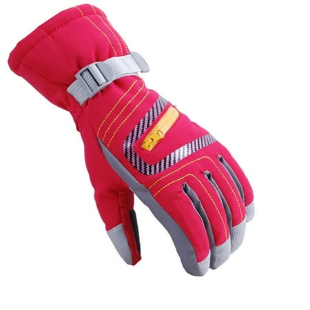 Skiing Full Finger Gloves Children Adult Nylon Windproof Waterproof Anti-slip Warm Handwear Winter Cycling Hand Protector Sportswear Accessories