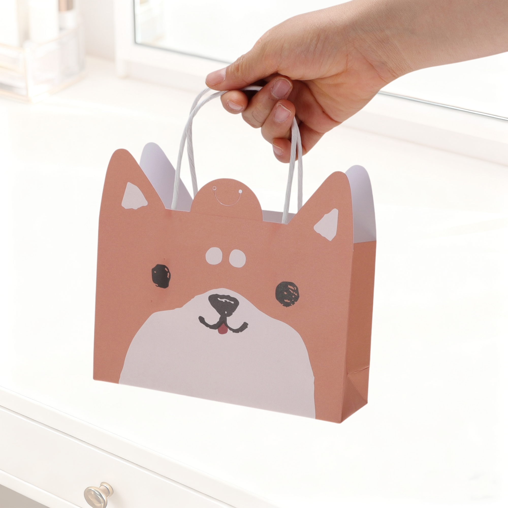 Unique Bargains Animal Pattern Gift Bags 4 Pcs for All Occasions Orange