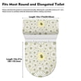 thumbnail image 7 of COEQINE Toilet Lid Cover and Toilet Tank Cover, Durable Polyester Fabric Easy to Clean Toilet Cover 2 Piece Set for Home Bathroom Decor, Daisy Floral Bee Yellow, 7 of 7