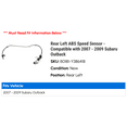 thumbnail image 2 of Rear Left ABS Speed Sensor - Compatible with 2007 - 2009 Subaru Outback 2008, 2 of 2
