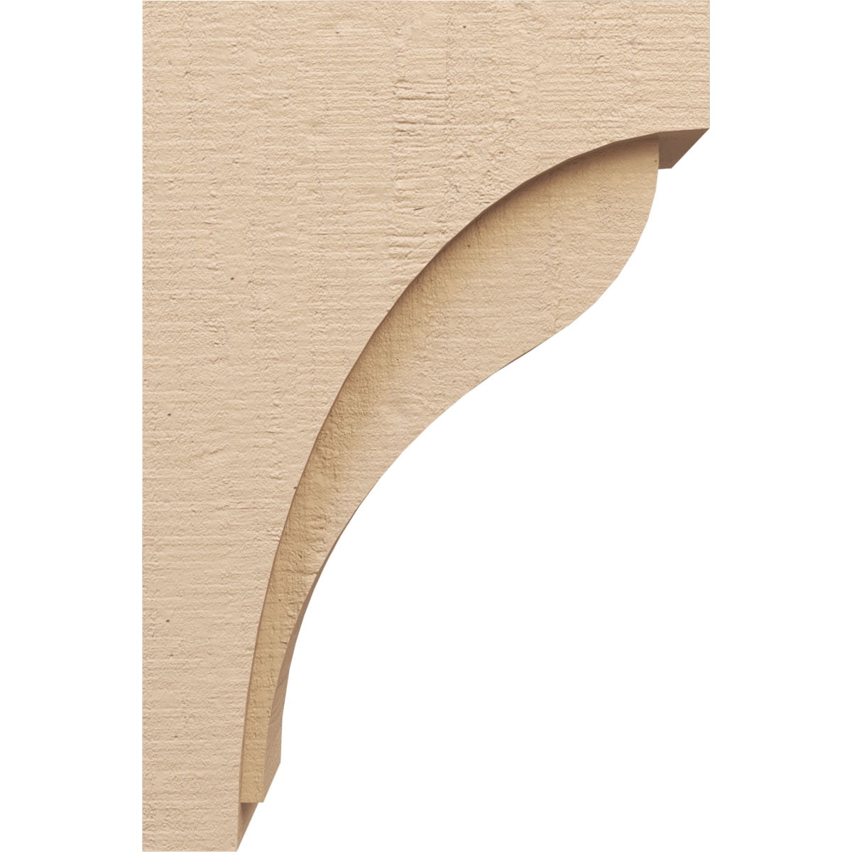 9"W x 18"D x 27"H Classic Helena Rough Cedar Woodgrain TimberThane Corbel, Primed Tan