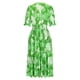 thumbnail image 5 of Puntoco Vestido De Manga Corta Con Cuello En V, Nuevo Vestido Suelto De Gran Elasticidad Con Cuello En V Floral Para Vacaciones En La Playa Para Mujer Verde Xl, 5 of 6