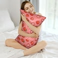 thumbnail image 3 of Bingfone Red Strawberry Satin Pillowcase for Hair - Standard Size with Zipper Silky & Soft Pillow Covers,20x30 Inches, 3 of 6