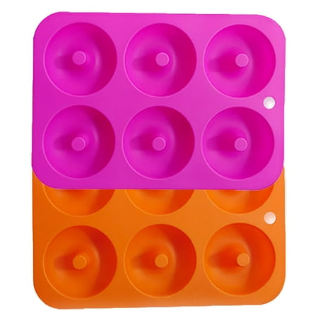 

2PC Silicone Donut Baking Pan Non-Stick Mold Dishwasher Decoration Tools